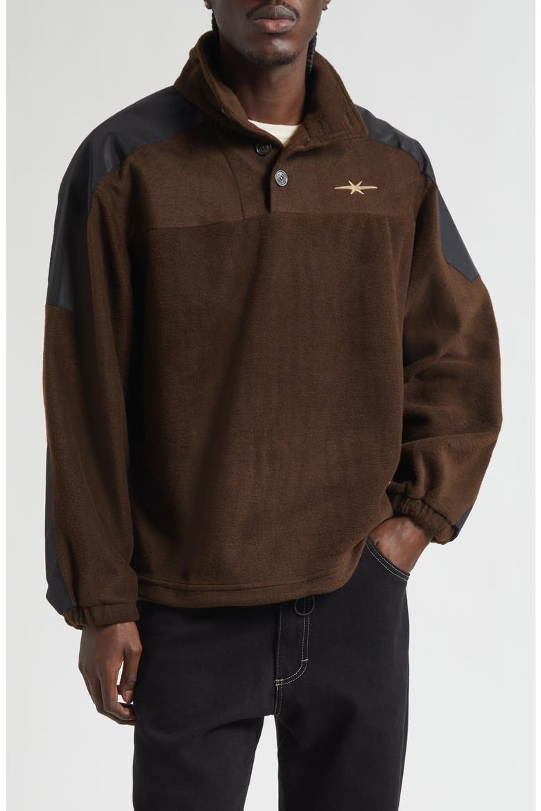 Basecamp Fleece Pullover, Main, color, BROWN