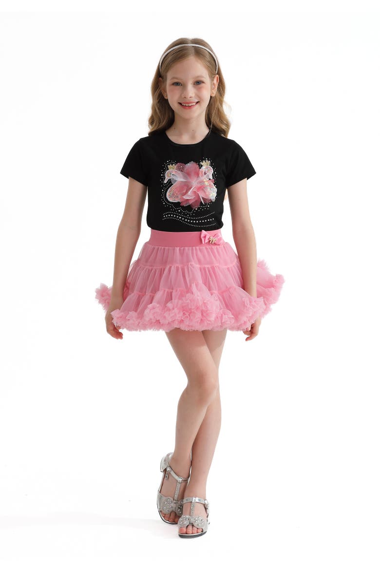 Bow Tulle Skirt, Alternate, color, Pink Pastel