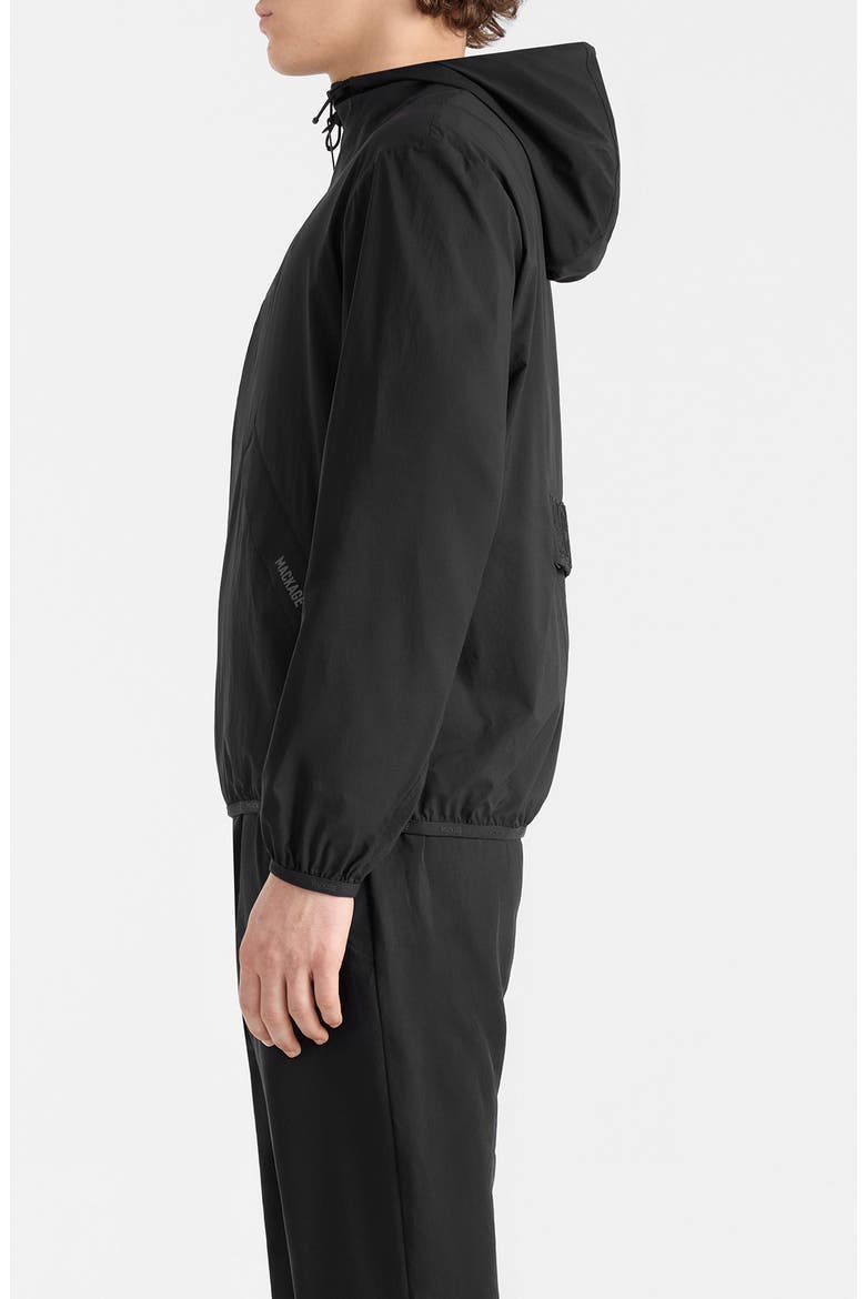 Reid Packable Rain Jacket, Alternate, color, BLACK