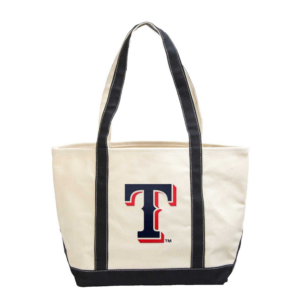 LOGO BRANDS Texas Rangers Canvas Tote Bag, Main, color, 