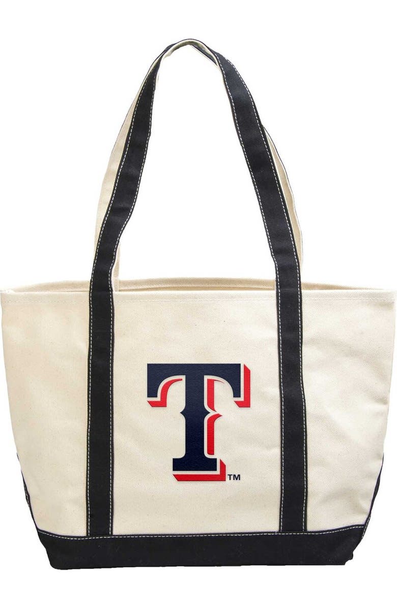 LOGO BRANDS Texas Rangers Canvas Tote Bag, Main, color,