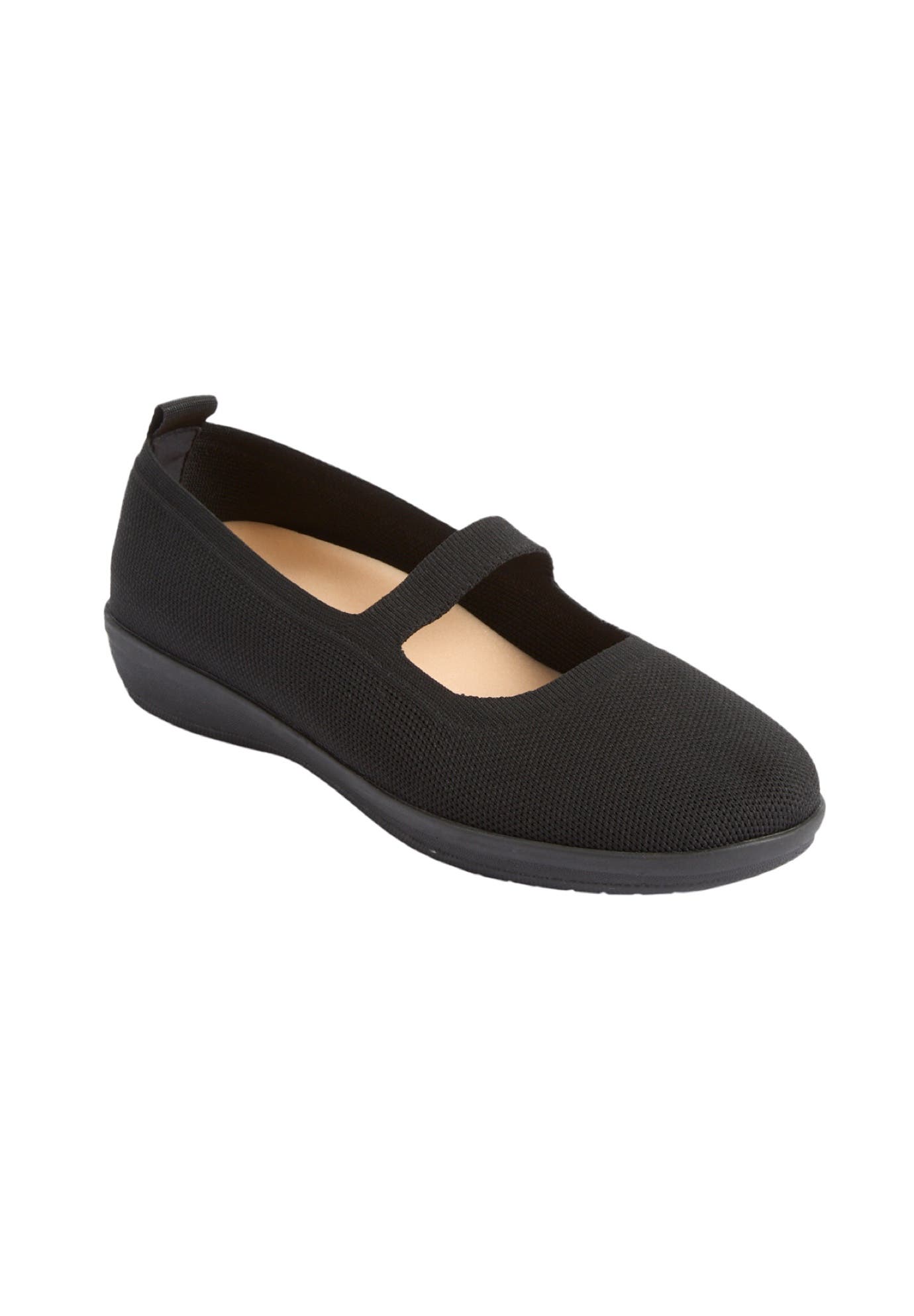 Comfortview The Alisha Orthotic Mary Jane Flat, Main, color, Black