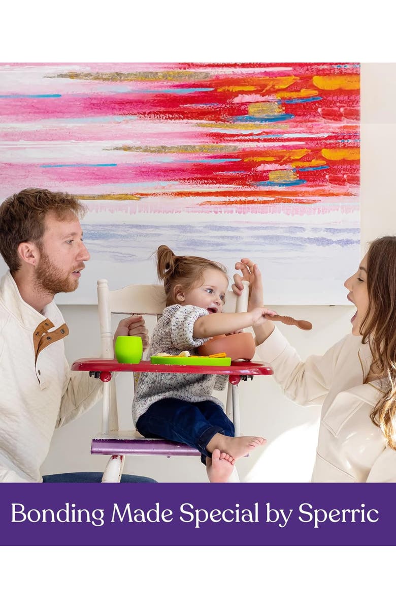 Sperric Baby Feeding Spoon Set 4-Piece, Alternate, color, Sunrise / Cool Gray