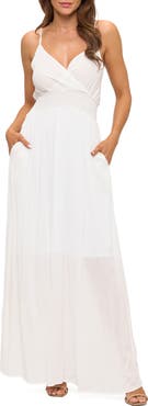 WEST K Solid Sleeveless Gauze Maxi Dress