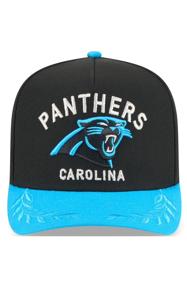 New Era Men's New Era Black/Blue Carolina Panthers 2025 NFL Draft A-Frame 9FIFTY Snapback Hat, Alternate, color,