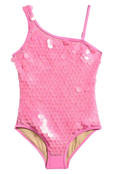 Kids' Sequin One-Shoulder One-Piece Swimsuit (Toddler & Little Kid)