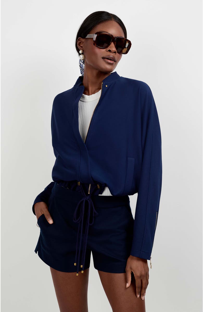 Trina Turk Vignetta Jacket, Alternate, color, Ink