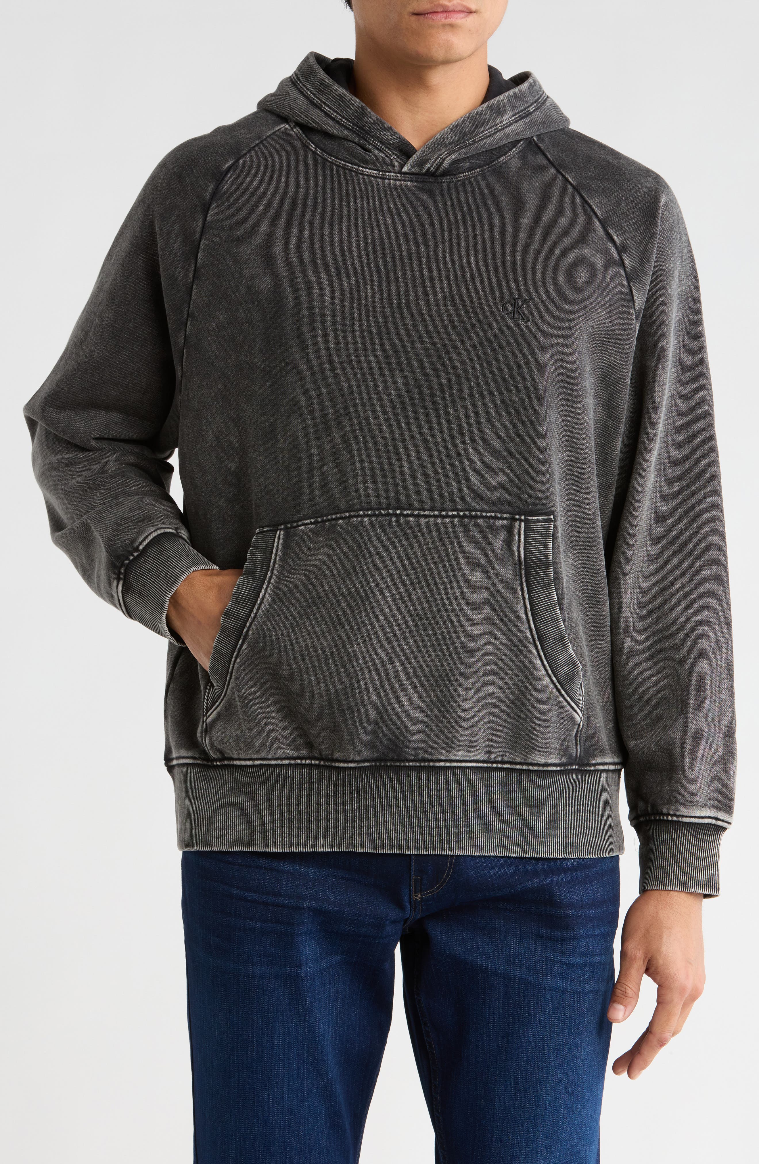 Calvin Klein Garment Washed Fleece Hoodie