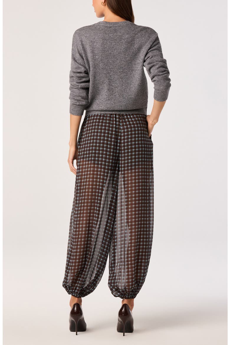 Airen Plaid Ankle Pants, Alternate, color, BROWN BLUE PLAID