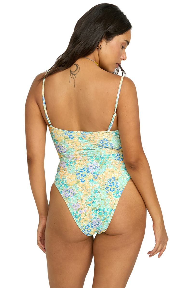 Billabong Morning Swell Underwire One-Piece Swimsuit, Alternate, color, Green Multi