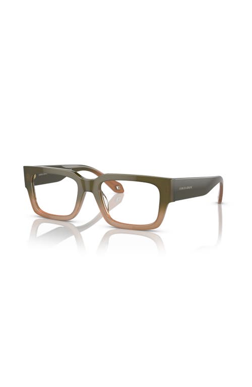 Giorgio Armani 51mm Rectangle Optical Glasses In Green