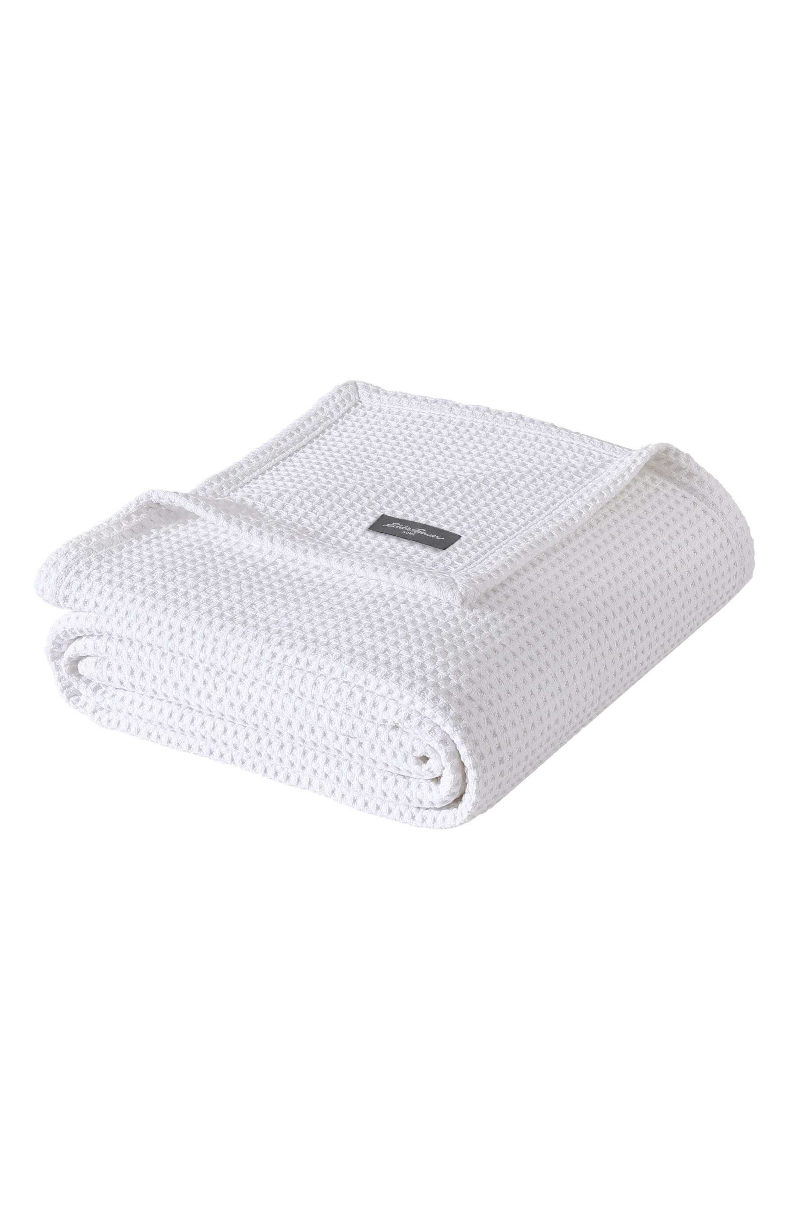 Eddie Bauer Premium Cotton Waffle Throw Blanket