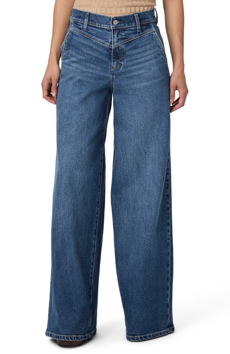 PAIGE Cameron V-Yoke High Waist Super Wide Leg Jeans, Main, color, Katerina