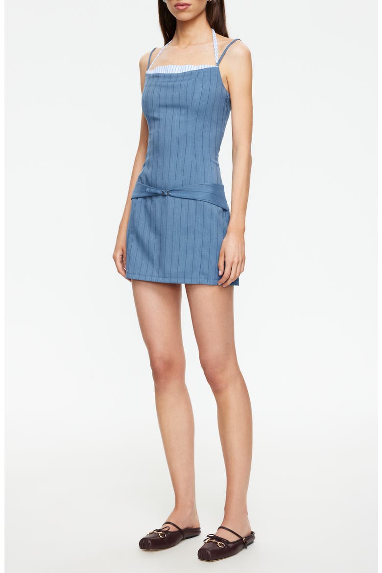 Glace Sleeveless Minidress, Alternate, color, NAVY STRIPE