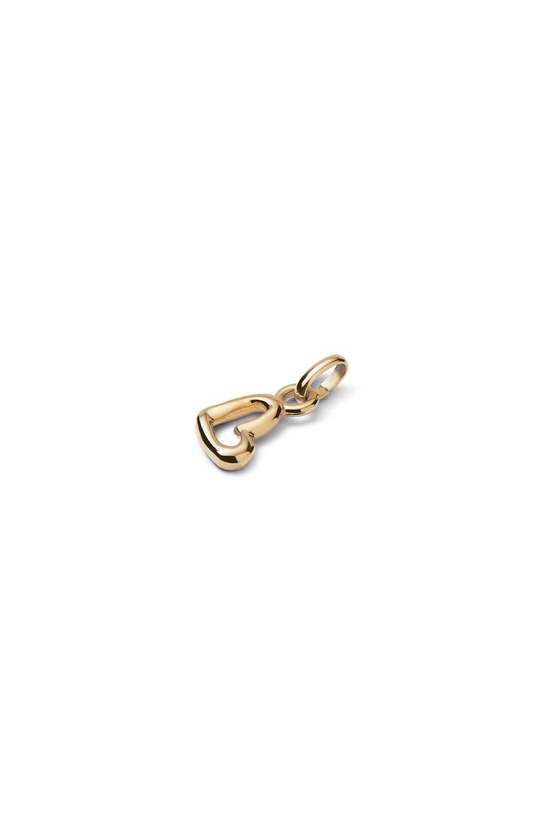 Gold Charm with Heart, Alternate, color, Gold