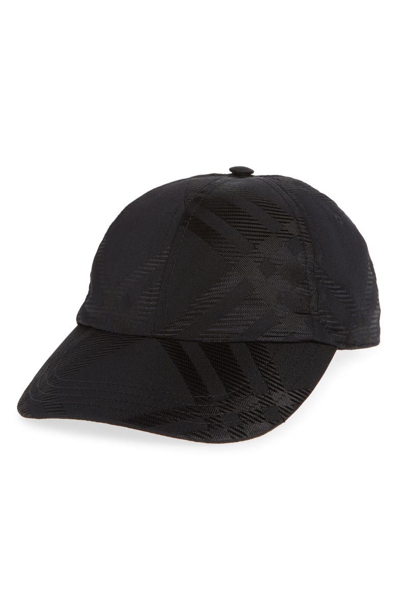 Burberry Tonal Check Adjustable Baseball Cap, Main, color,