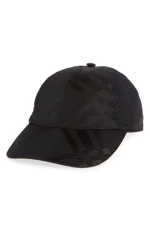 Tonal Check Adjustable Baseball Cap