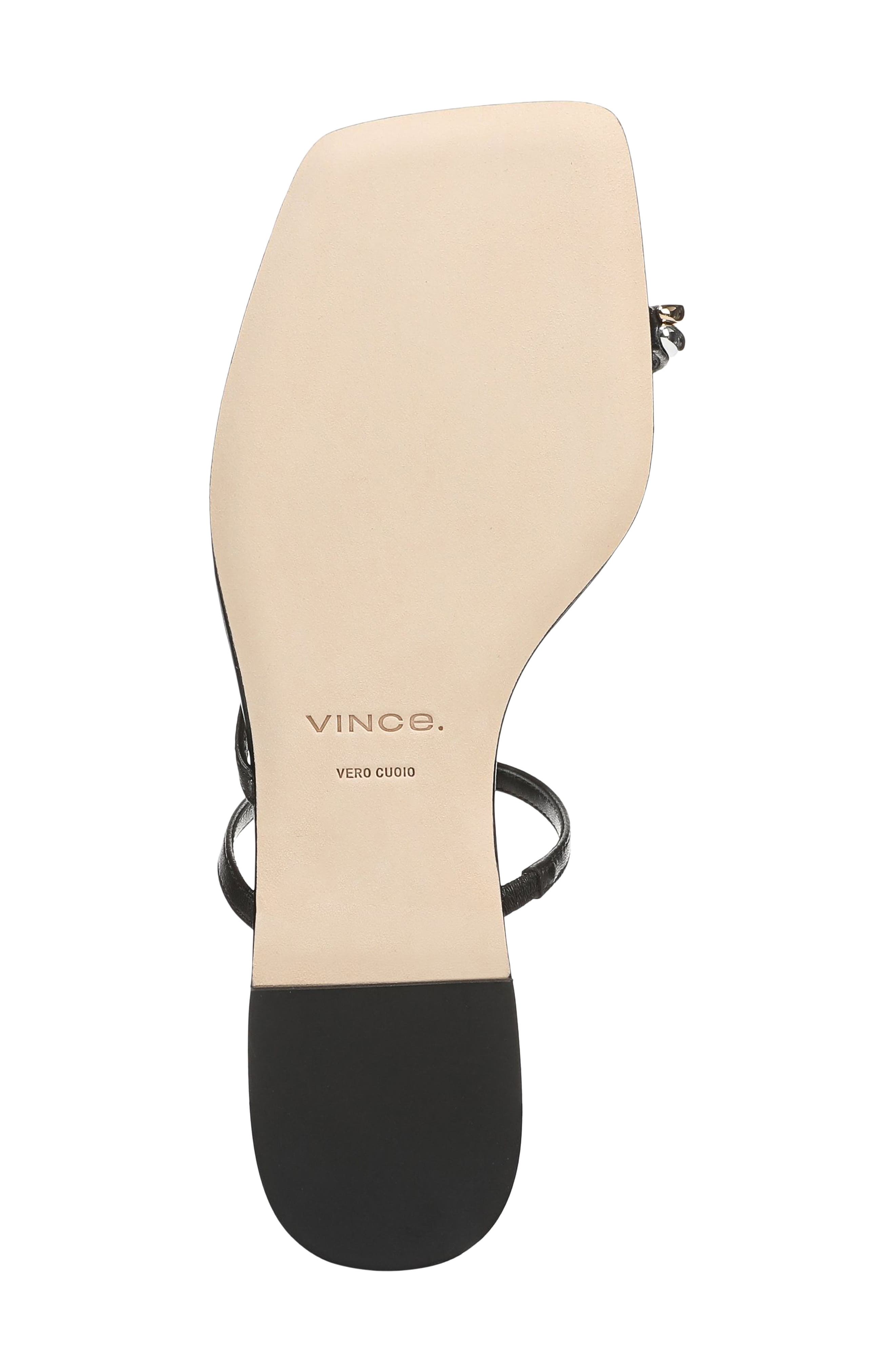 Vince Polli Toe Loop Sandal, Alternate, color, Black