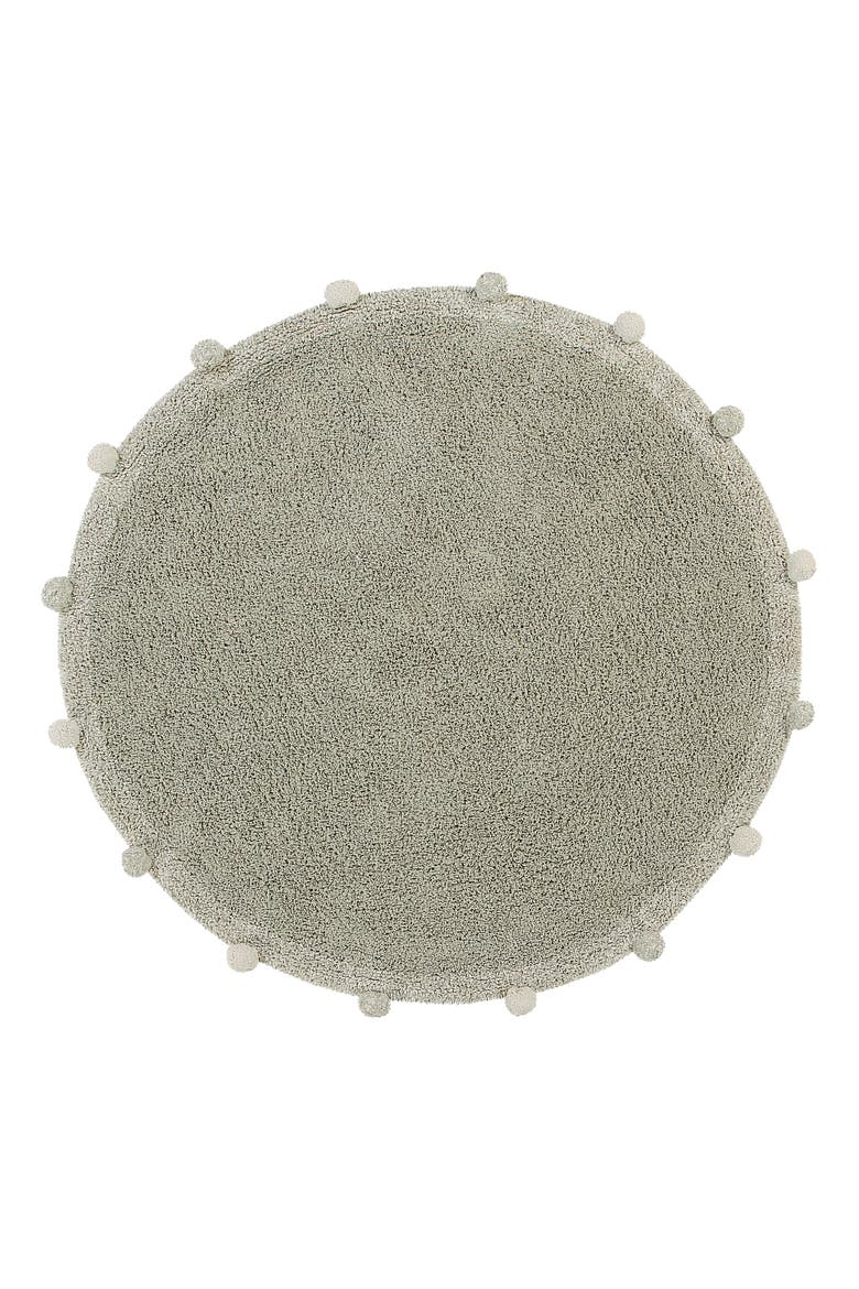 Bubbly Washable Cotton Area Rug, Main, color, OLIVE NATURAL