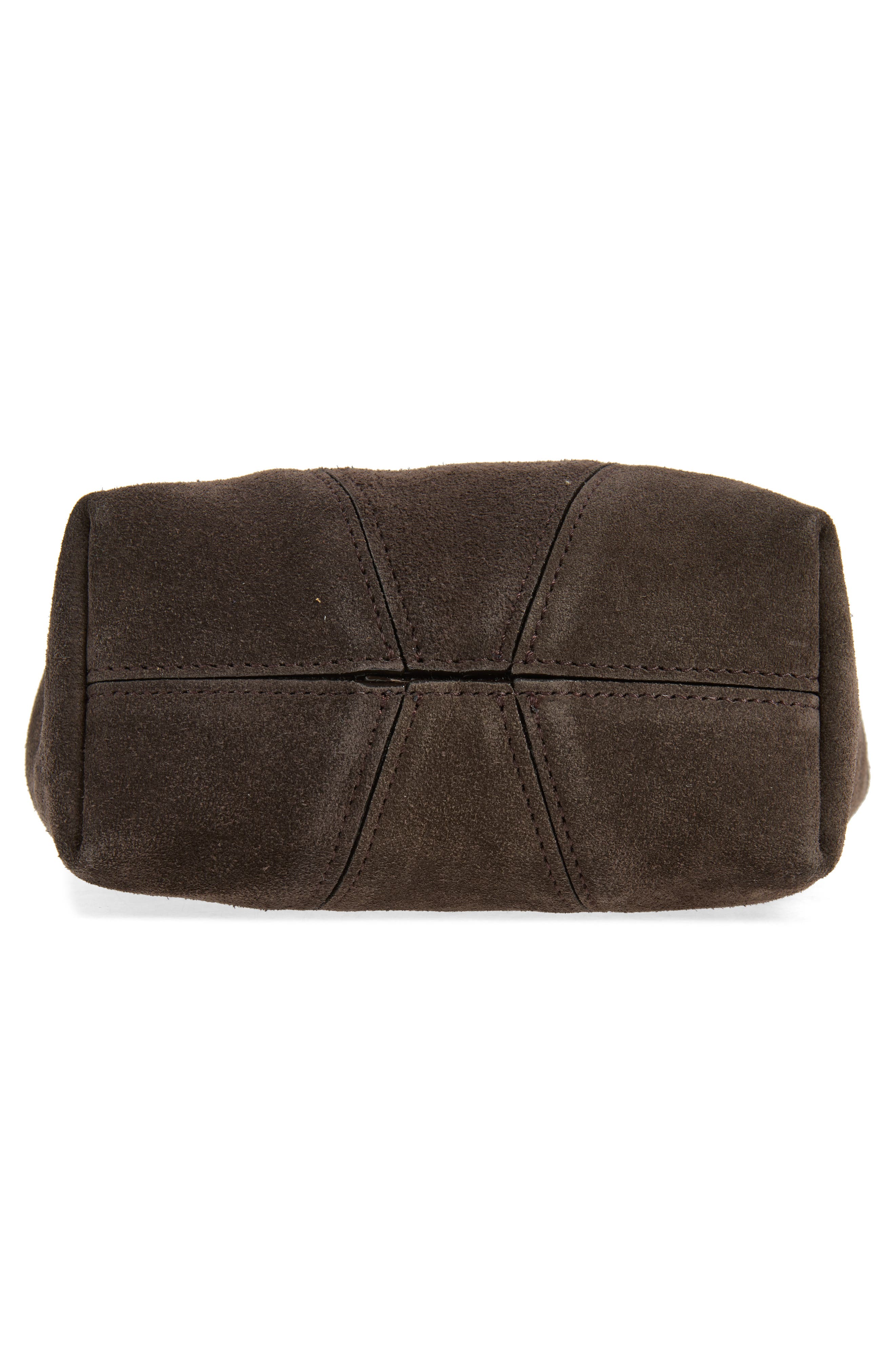 Chloé Small Spin Suede Crossbody Tote, Alternate, color, Kohl Brown