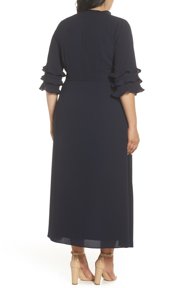 Bridgette Wrap Dress, Alternate, color, FRENCH NAVY