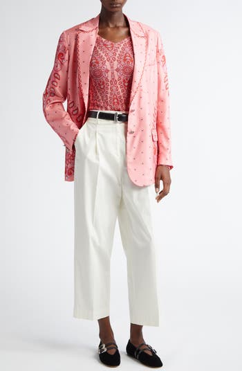 Etro★素敵！Floral Paisley Silk Twill Blazer Etro Floral Paisley Silk Twill Blazer | Nordstrom