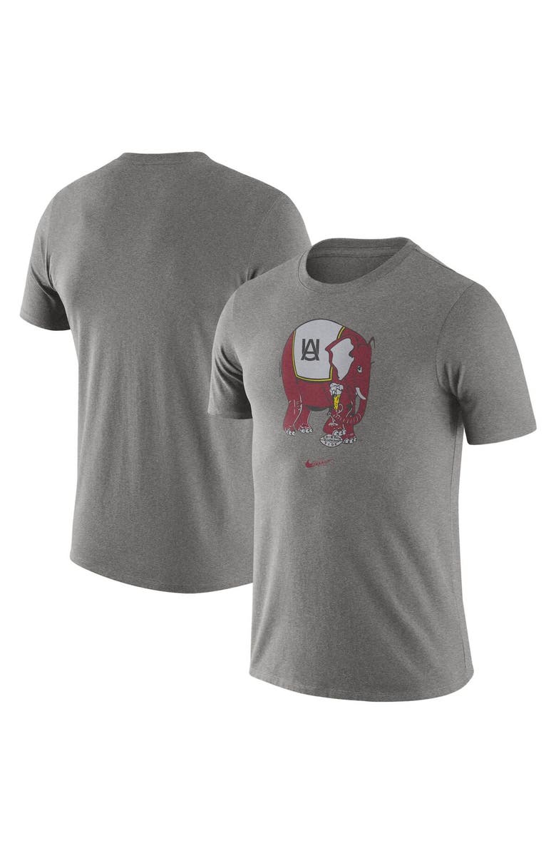 Nike Men's Nike Heathered Gray Alabama Crimson Tide Old-School Logo Tri-Blend T-Shirt, Main, color, 
