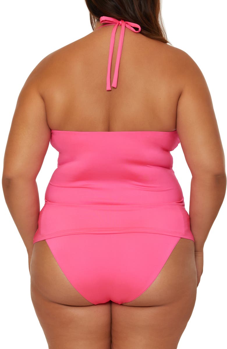 Trina Turk Monaco Ring Tankini Top, Alternate, color, Point Pink