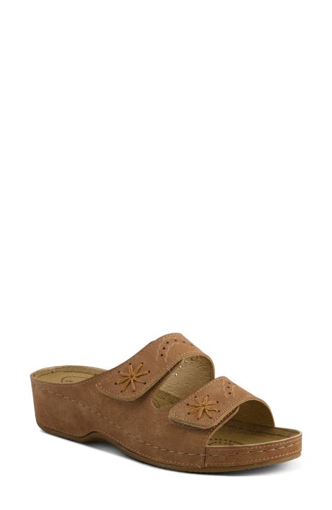 Double Strap Wedge Sandal