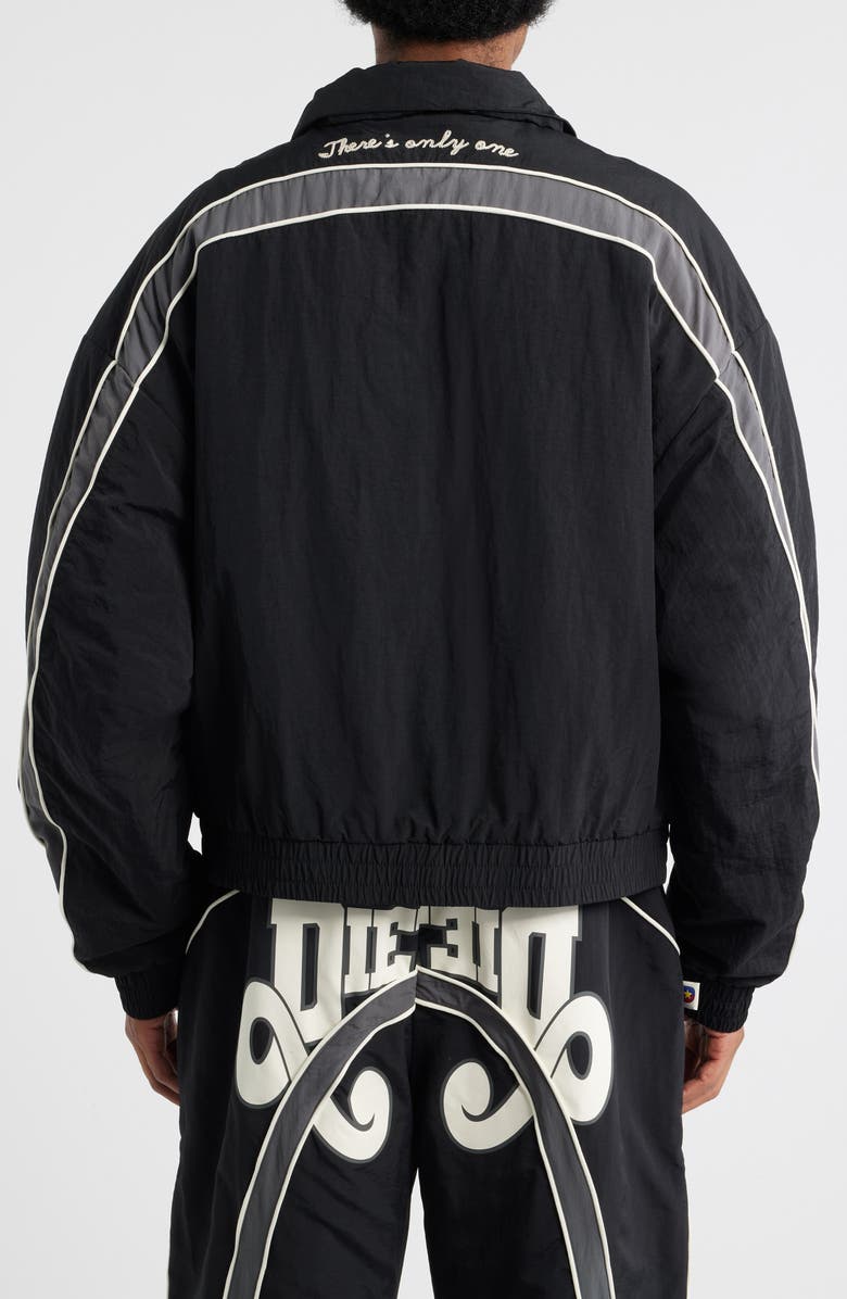 DIET STARTS MONDAY Reverso Nylon Jacket, Alternate, color, Black/Grey