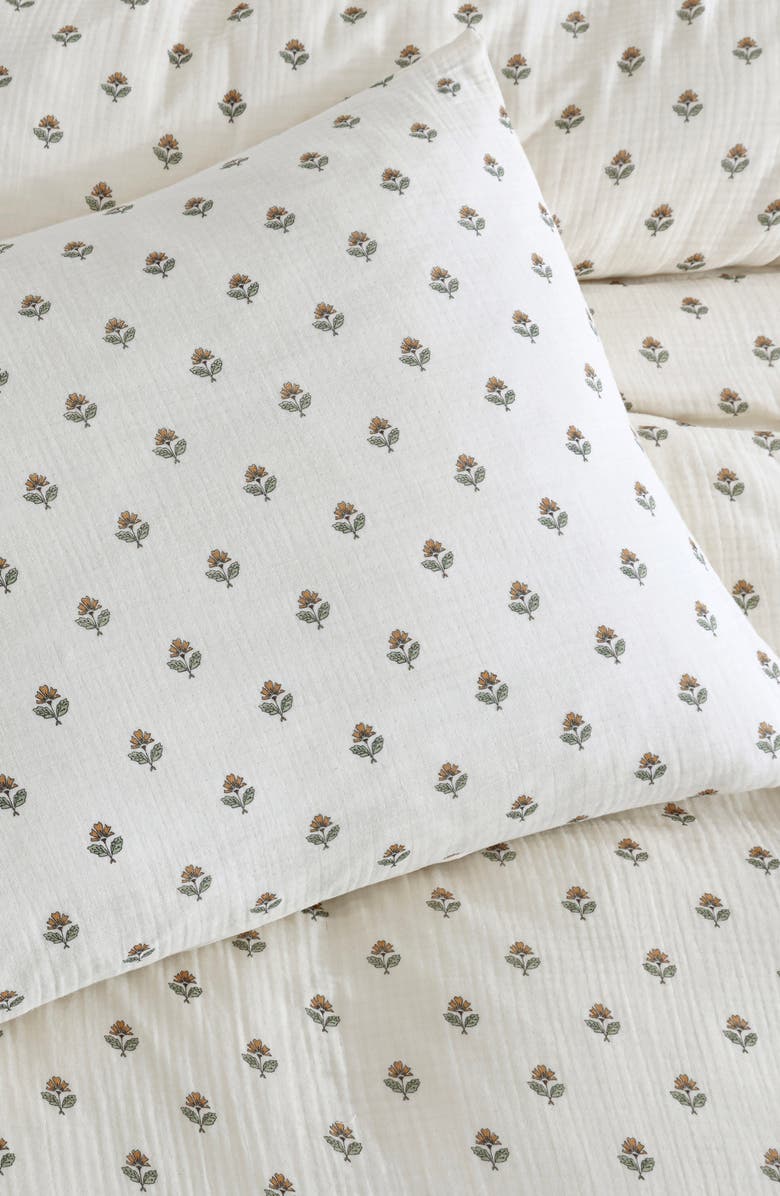 Peri Home Block Print Gauze Comforter & Shams Set, Alternate, color,