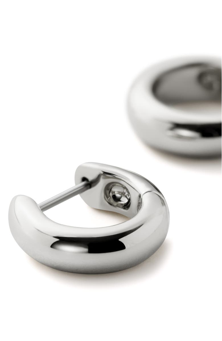 Ana Luisa Giulia Huggie Hoop Earrings, Alternate, color, Silver