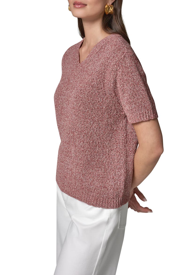Cotton Blend V-Neck Sweater, Alternate, color, SUNBAKED MULTI