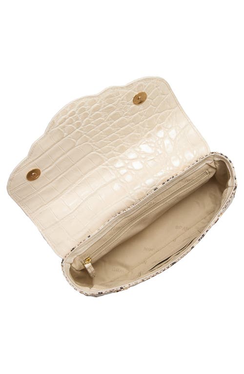Brahmin Rosa Croc Embossed Leather Convertible Crossbody Bag