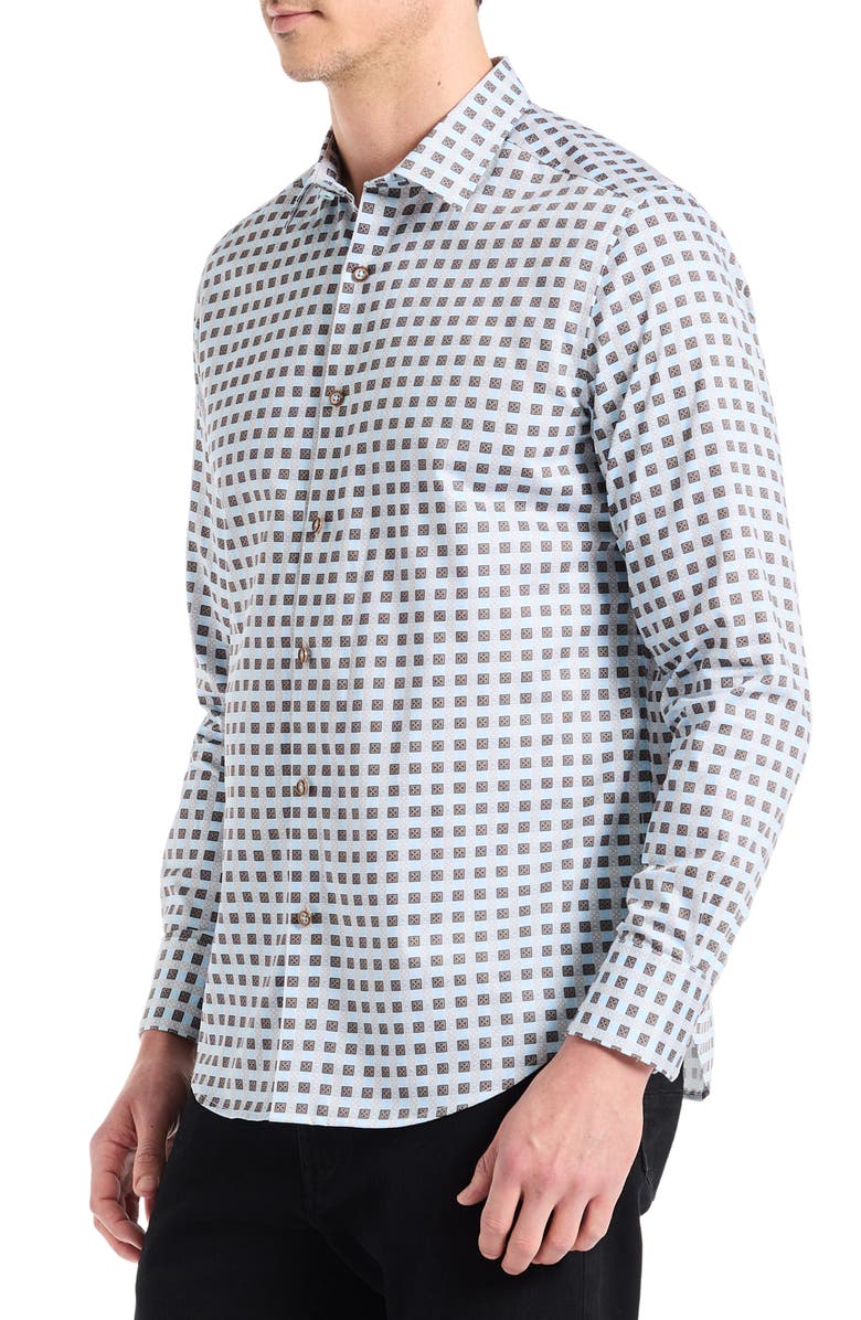 Robert Graham Ostin Long Sleeve Button-Up Shirt, Alternate, color, Tan