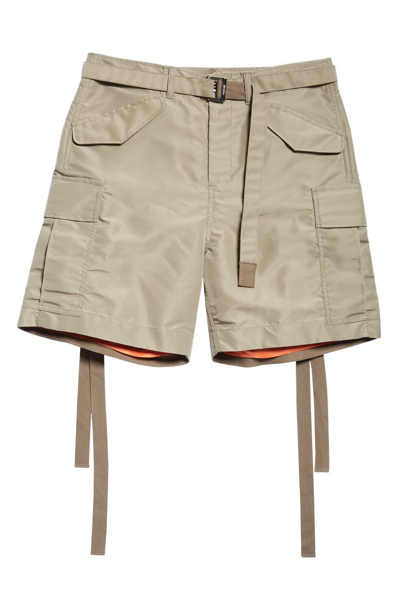 Sacai Tie Detail Nylon Cargo Shorts | Nordstrom