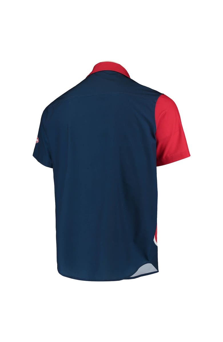 FOCO Men's Navy Boston Red Sox Big Logo Button-Up Shirt, Alternate, color,