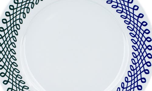Misette Set Of 4 Porcelain Dinner Plates In Blue/green