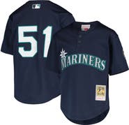 Mitchell & Ness Youth Mitchell & Ness Ichiro Suzuki Navy Seattle Mariners Cooperstown Collection Mesh Batting Practice Jersey