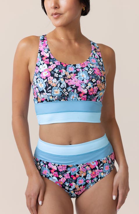 Cut Back Crop Swim Top