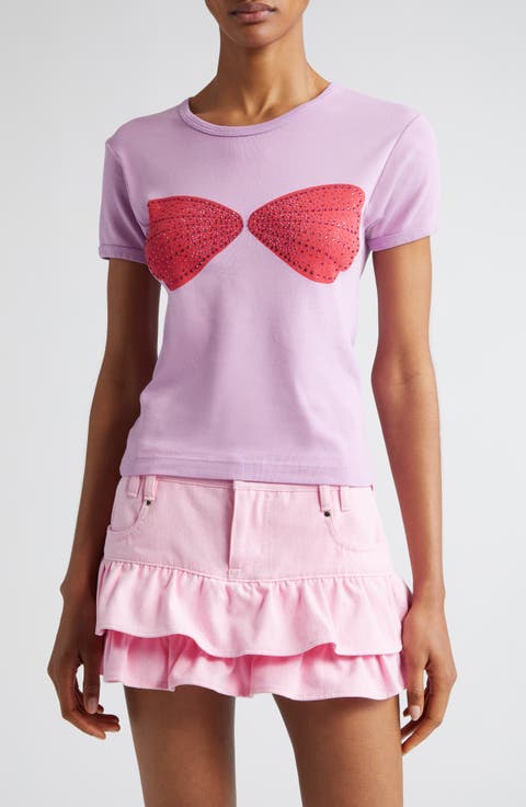 x Disney 'The Little Mermaid' Rhinestone Seashell Cotton Baby Tee (Nordstrom Exclusive)