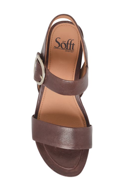 Söfft Vaya Ankle Strap Wedge Sandal In Cocoa Brown