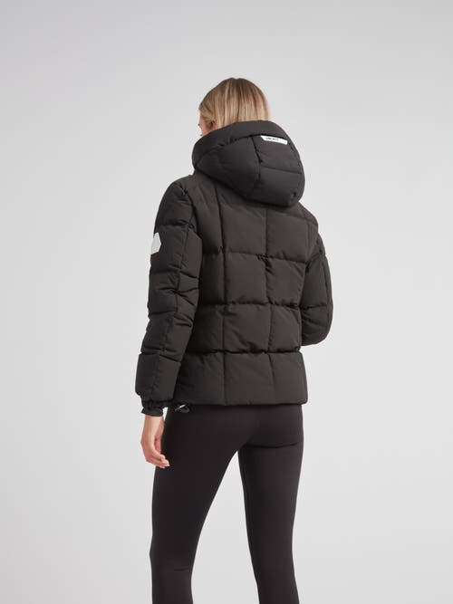 Jack1t Ez Boxed Racer Hooded Puffer Coat In Black