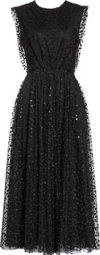 CO Sparkle Dot Tulle Midi Dress