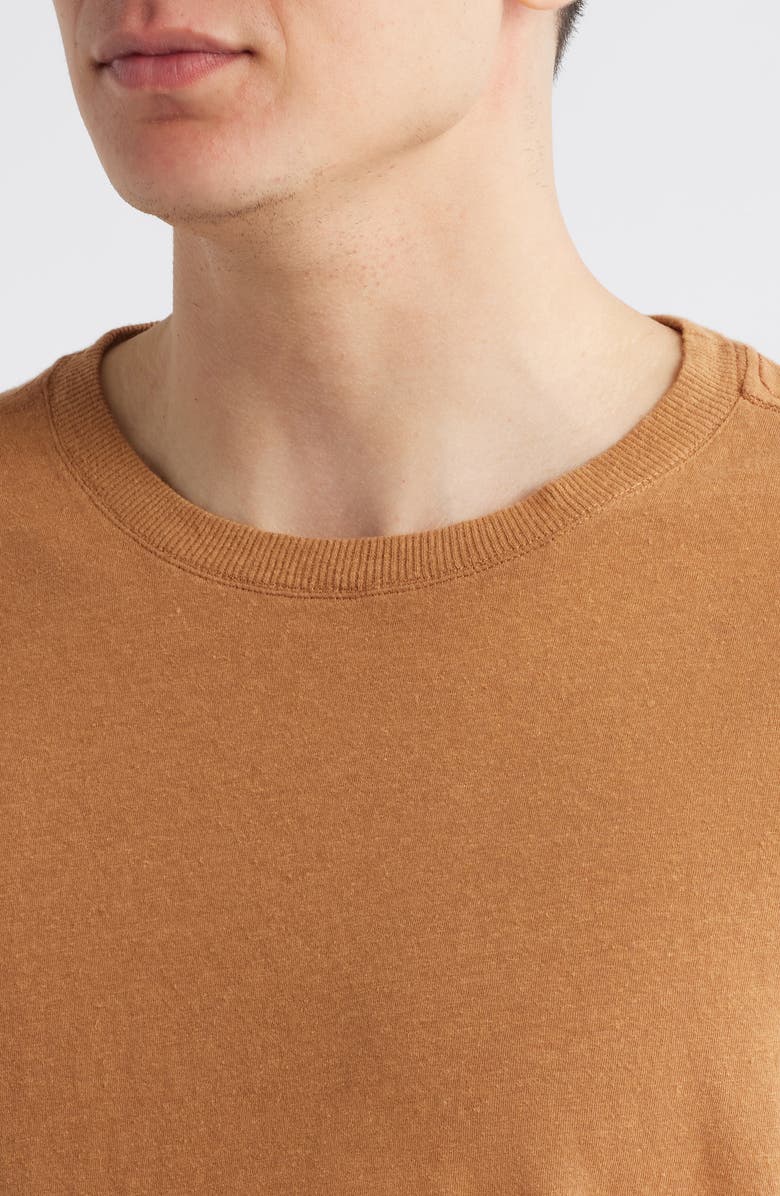 MERZ B SCHWANEN Organic Cotton & Hemp T-Shirt, Alternate, color, Faded Caramel