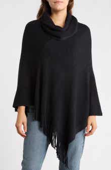 Cowl Neck Knit Poncho