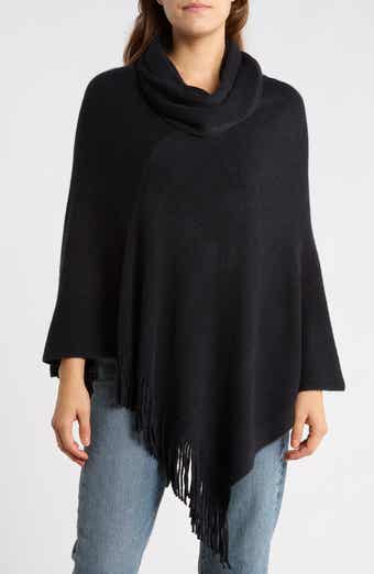 Cowl Neck Knit Poncho