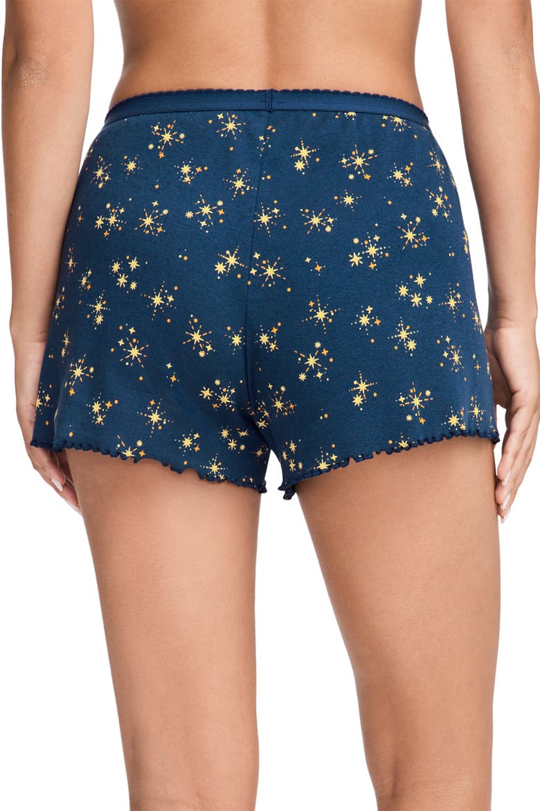 Women's Pointelle Cotton Stretch Sleep Short, Alternate, color, Twinkle Stars