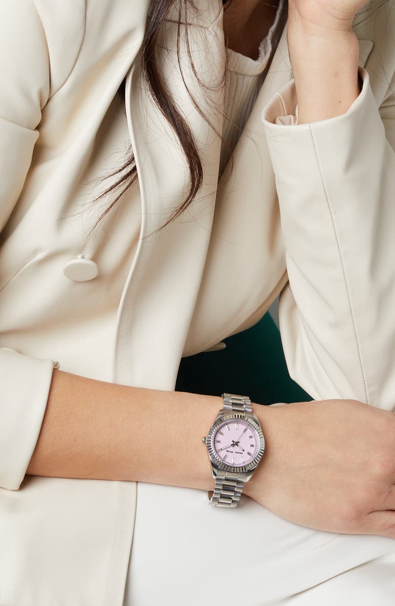 Rachie Shnay A Night in Malibu Bracelet Watch, 36mm, Alternate, color, Ballet Pink