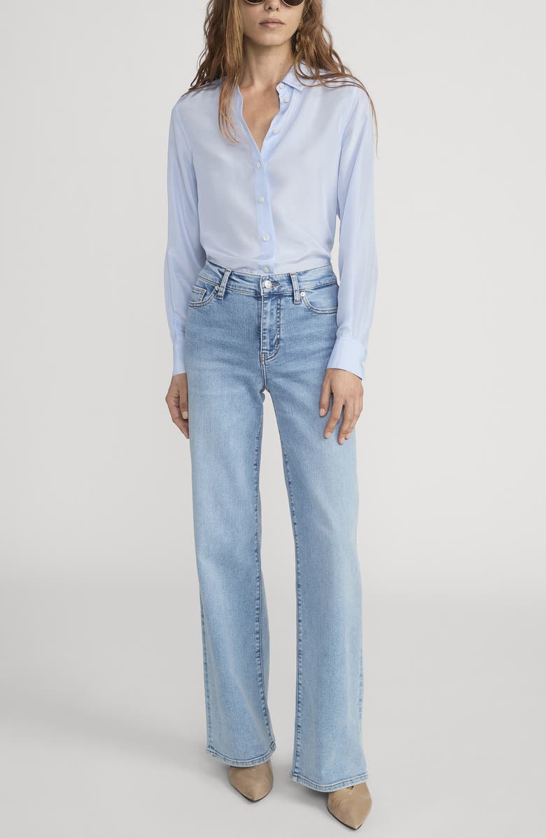 FRAME Le Slim Palazzo High Waist Wide Leg Jeans, Alternate, color, Ripple